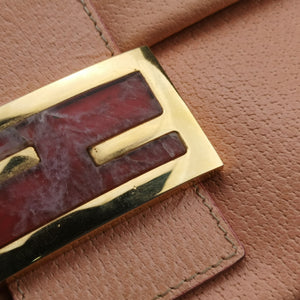 Pre-owned Fendi BAGUETTE Pink Leather 25124 shoulderbag | stylenewstar