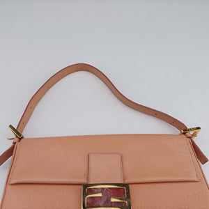 Pre-owned Fendi BAGUETTE Pink Leather 25124 shoulderbag | stylenewstar