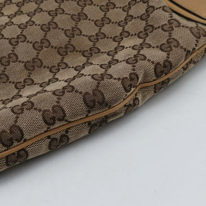 Pre-owned Gucci Indy Babouska Beige Canvas×Leather 185566 shoulderbag | stylenewstar