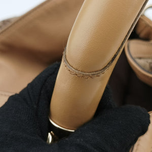 Pre-owned Gucci Indy Babouska Beige Canvas×Leather 185566 shoulderbag | stylenewstar