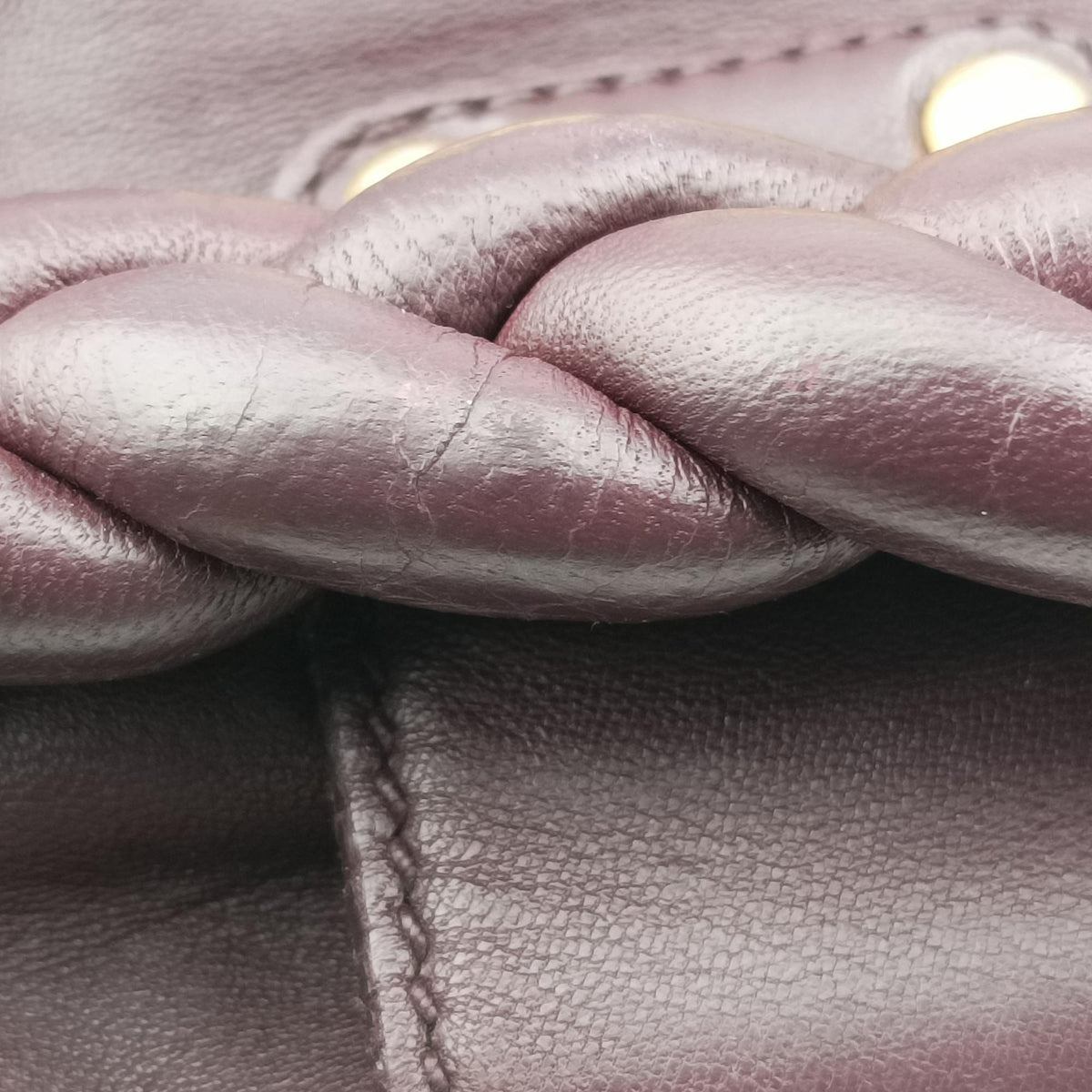 Pre-owned Miu Miu Coffer Matelasse Brown Leather  shoulderbag | stylenewstar