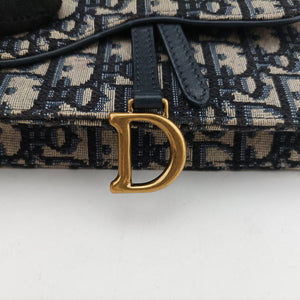 Vintage Christian Dior Saddle Navy Jacquard x Leather  bum bag/waist bag | stylenewstar