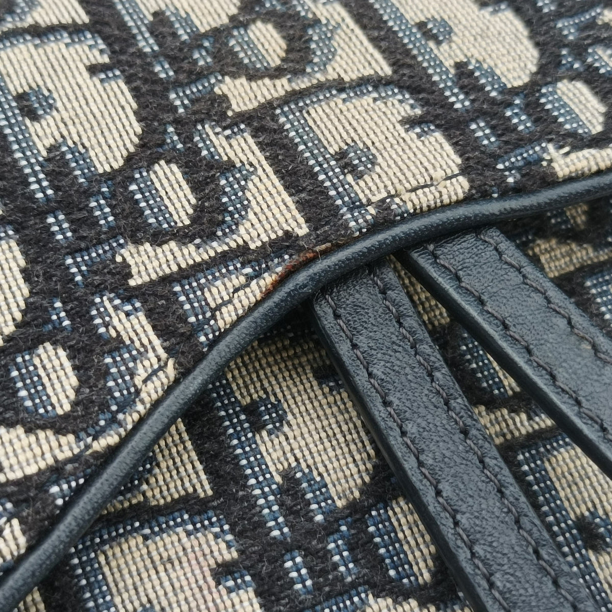 Vintage Christian Dior Saddle Navy Jacquard x Leather  bum bag/waist bag | stylenewstar