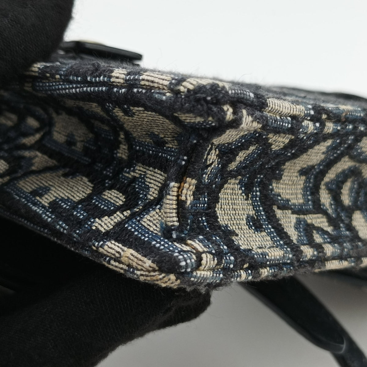 Vintage Christian Dior Saddle Navy Jacquard x Leather  bum bag/waist bag | stylenewstar