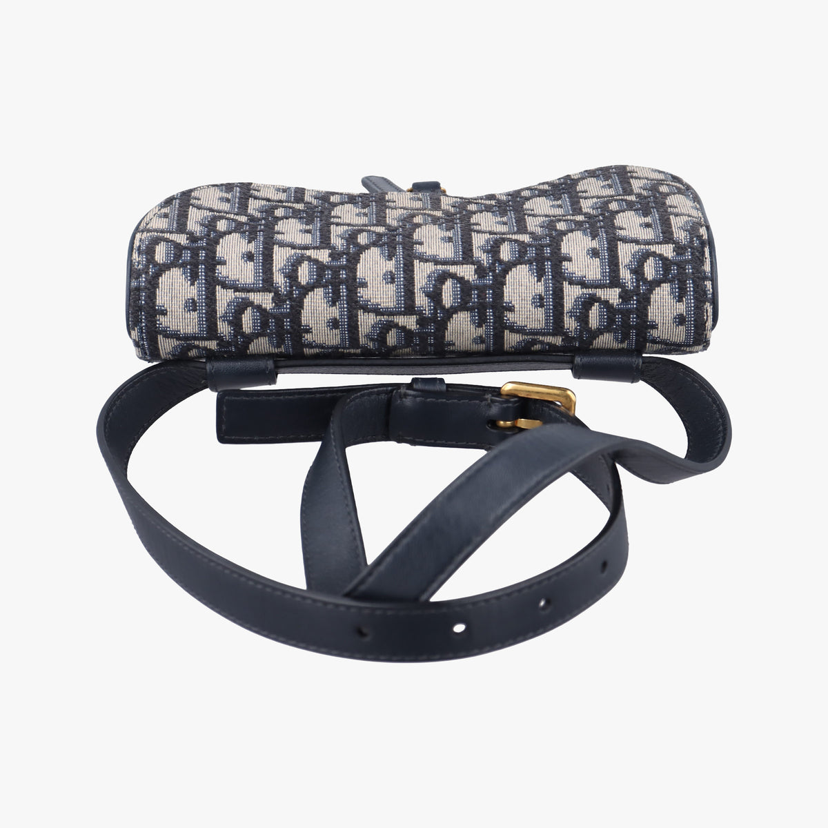Vintage Christian Dior Saddle Navy Jacquard x Leather  bum bag/waist bag | stylenewstar
