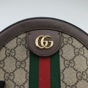Pre-owned Gucci Ophidia Brown×beige PVC coated canvas×Leather 550618 shoulderbag | stylenewstar