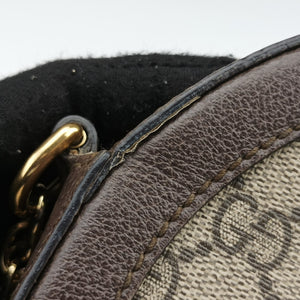 Pre-owned Gucci Ophidia Brown×beige PVC coated canvas×Leather 550618 shoulderbag | stylenewstar