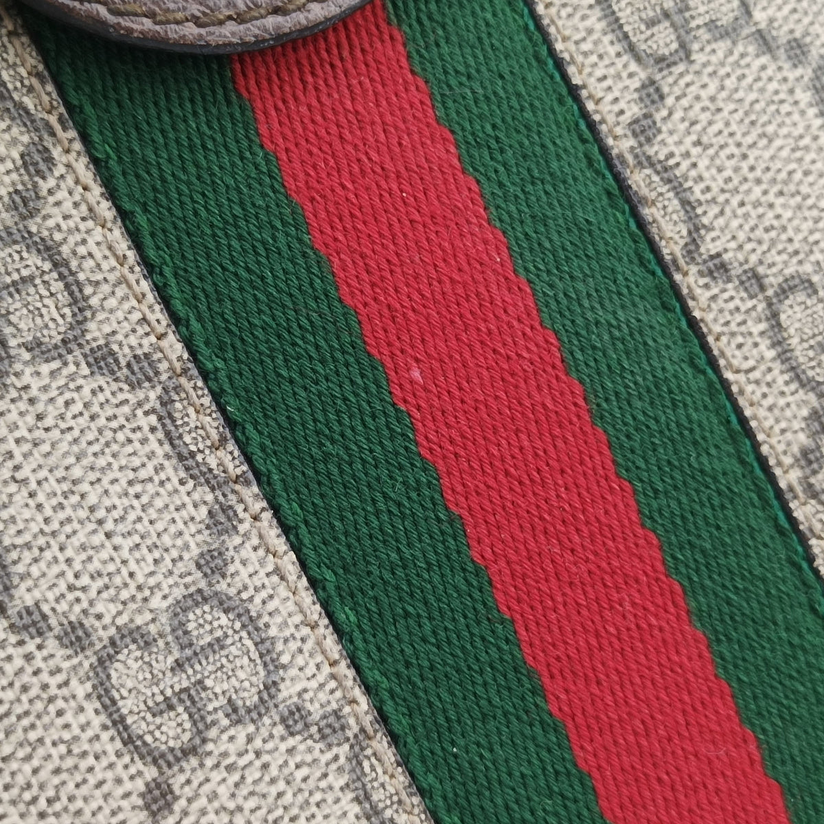 Pre-owned Gucci Ophidia Brown×beige PVC coated canvas×Leather 550618 shoulderbag | stylenewstar