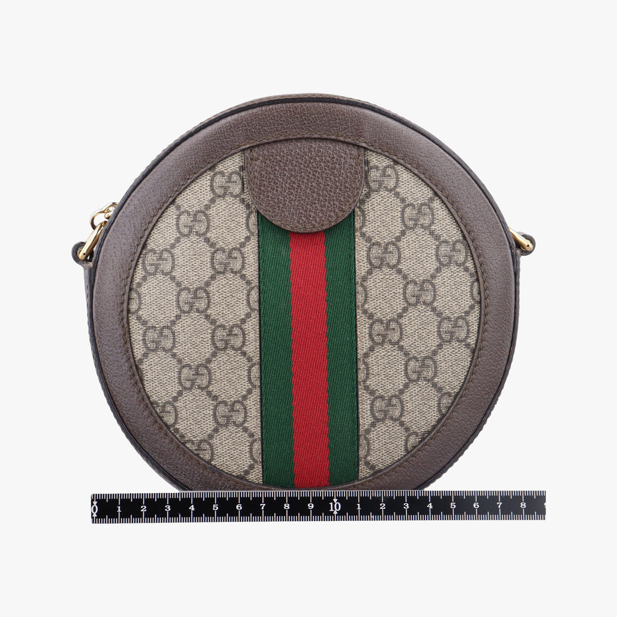 Pre-owned Gucci Ophidia Brown×beige PVC coated canvas×Leather 550618 shoulderbag | stylenewstar