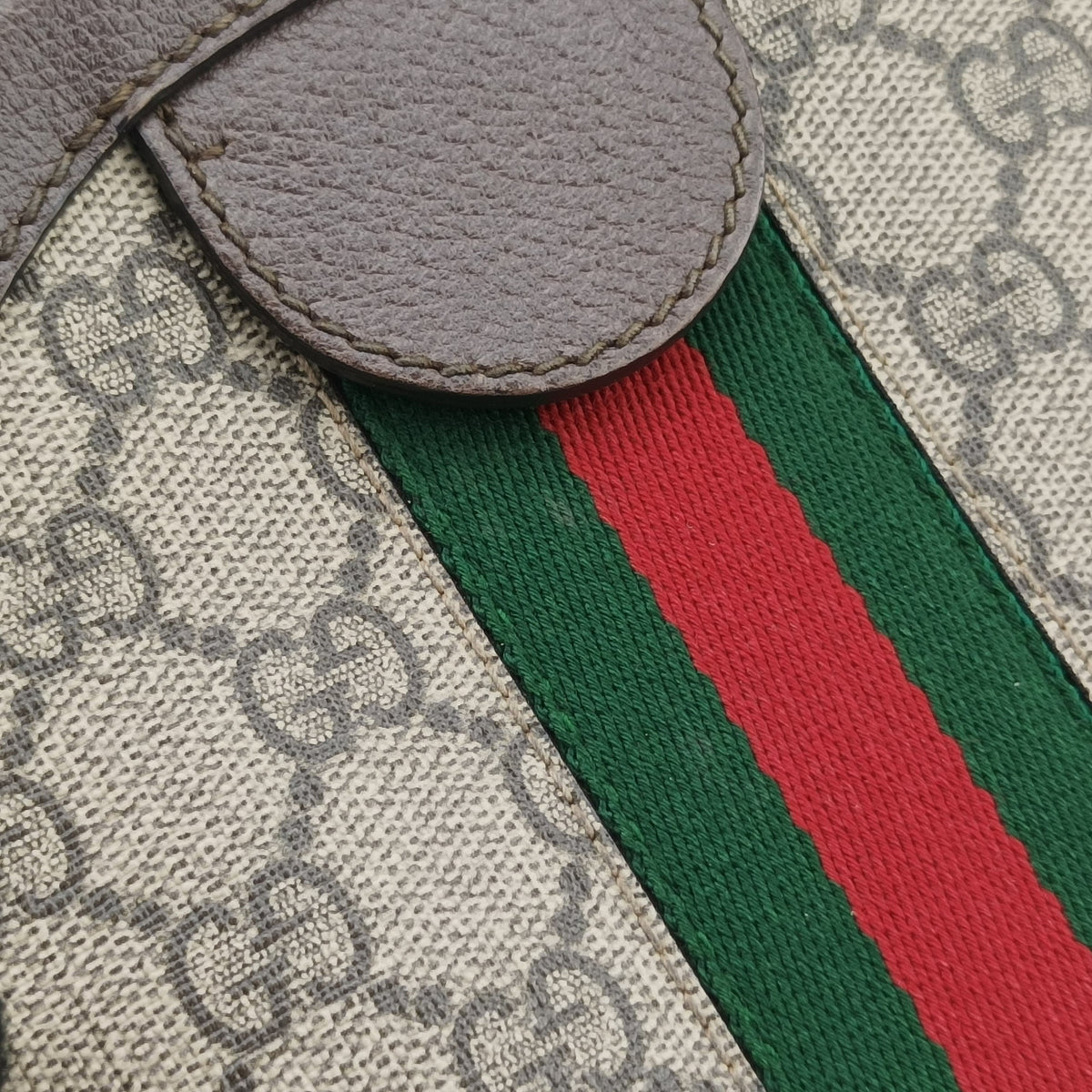 Pre-owned Gucci Ophidia Brown×beige PVC coated canvas×Leather 550618 shoulderbag | stylenewstar