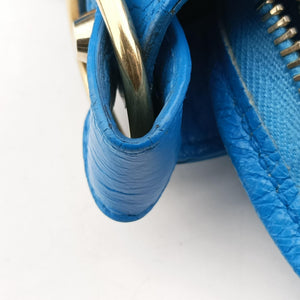 Pre-owned Balenciaga The Town Blue lambskin  shoulderbag | stylenewstar