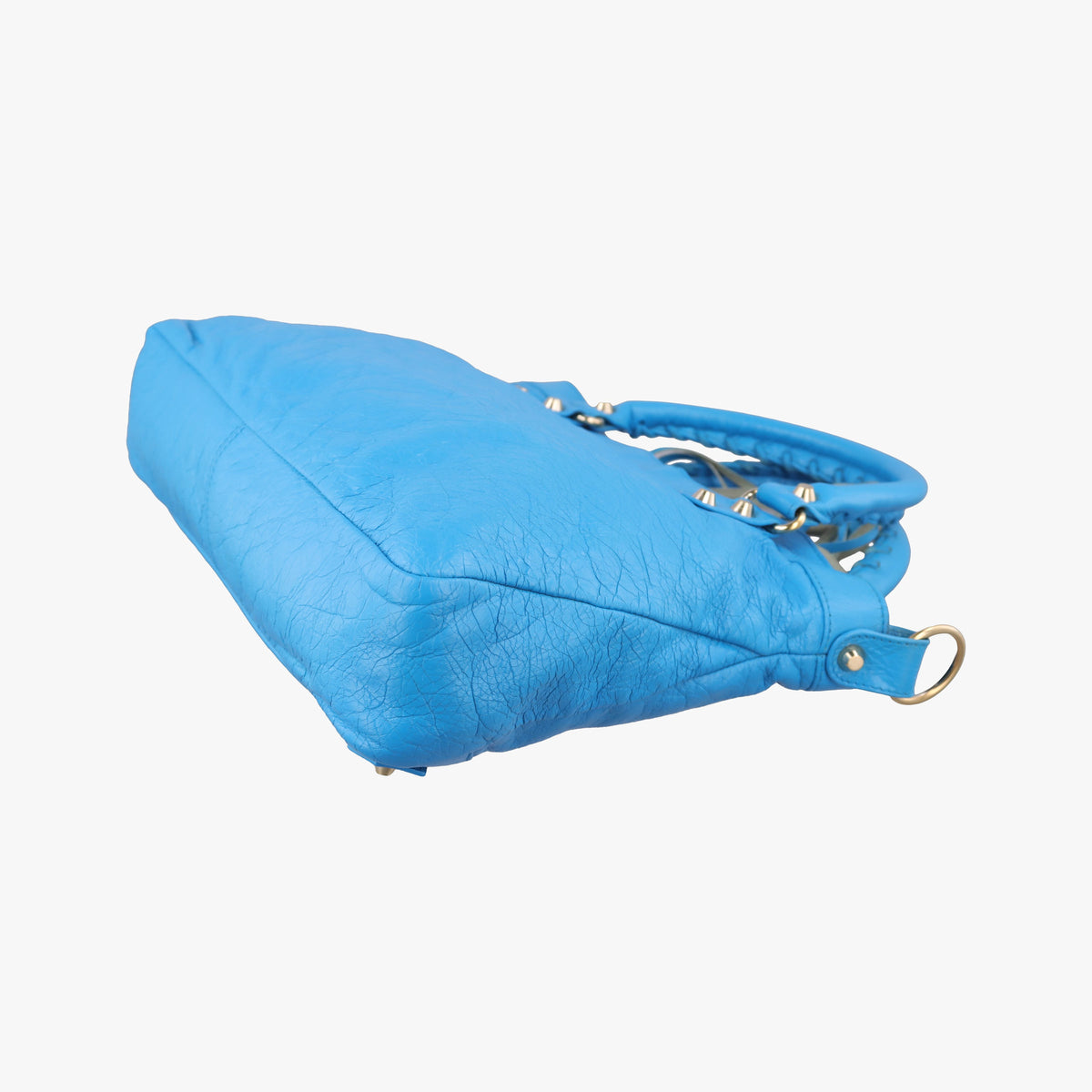 Pre-owned Balenciaga The Town Blue lambskin  shoulderbag | stylenewstar