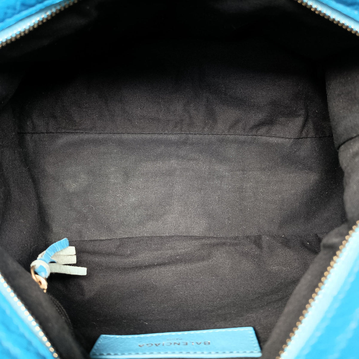 Pre-owned Balenciaga The Town Blue lambskin  shoulderbag | stylenewstar
