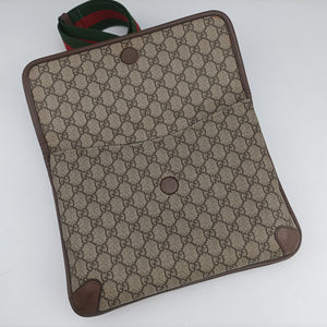 Pre-owned Gucci NEO VINTAGE GG Supreme Beige×Brown PVC coated canvas 495654 crossbodybag | stylenewstar