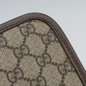 Pre-owned Gucci NEO VINTAGE GG Supreme Beige×Brown PVC coated canvas 495654 crossbodybag | stylenewstar