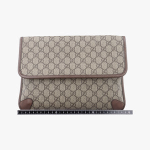 Pre-owned Gucci NEO VINTAGE GG Supreme Beige×Brown PVC coated canvas 495654 crossbodybag | stylenewstar