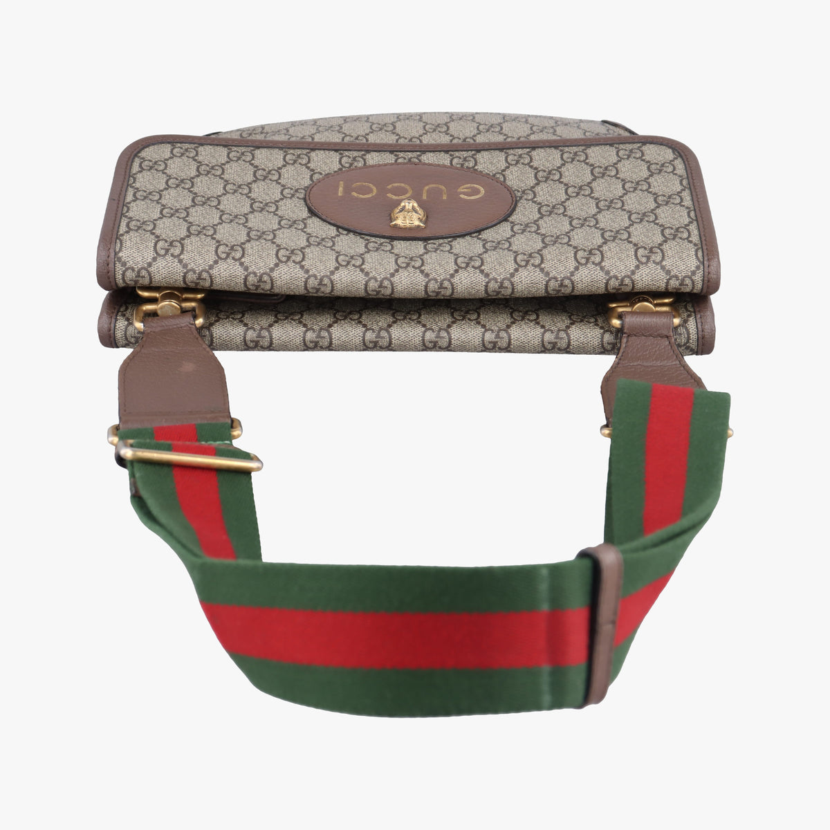 Pre-owned Gucci NEO VINTAGE GG Supreme Beige×Brown PVC coated canvas 495654 crossbodybag | stylenewstar