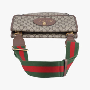Pre-owned Gucci NEO VINTAGE GG Supreme Beige×Brown PVC coated canvas 495654 crossbodybag | stylenewstar
