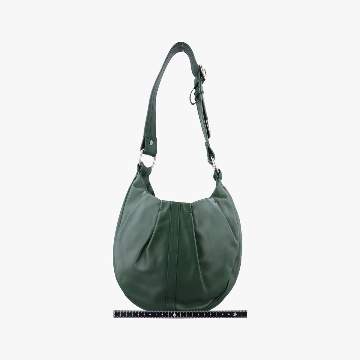 Secondhand Yves Saint Laurent Rive Gauche Green Leather 120436 shoulderbag | stylenewstar