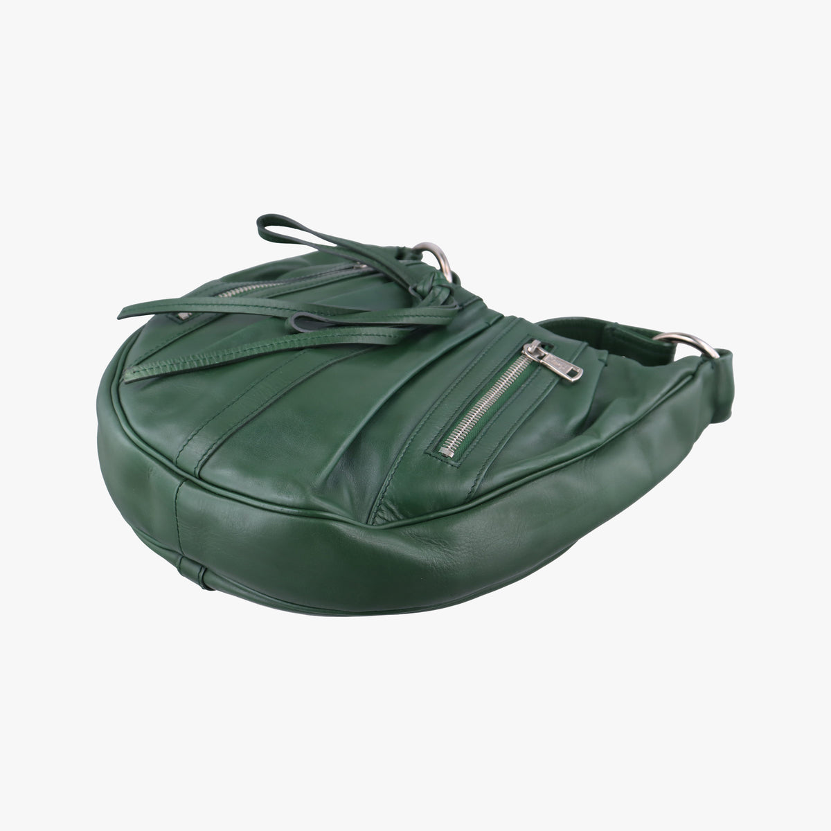 Secondhand Yves Saint Laurent Rive Gauche Green Leather 120436 shoulderbag | stylenewstar
