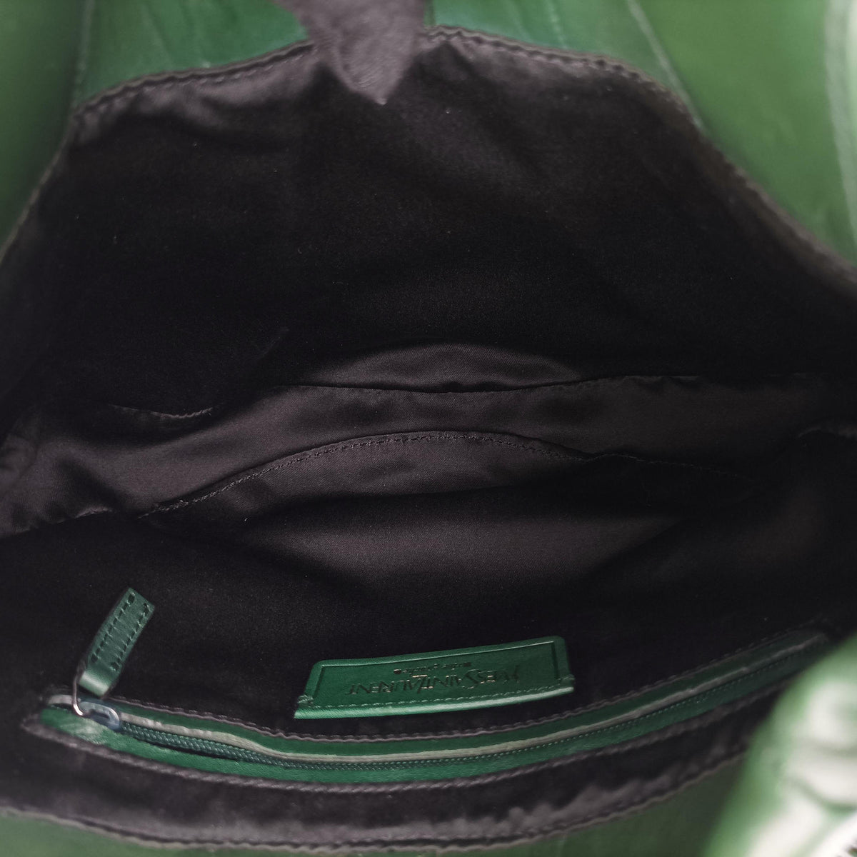 Secondhand Yves Saint Laurent Rive Gauche Green Leather 120436 shoulderbag | stylenewstar