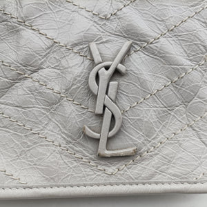 Pre-owned Yves Saint Laurent Niki Grey Leather 583108 shoulderbag | stylenewstar