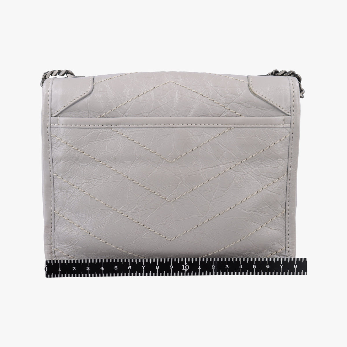 Pre-owned Yves Saint Laurent Niki Grey Leather 583108 shoulderbag | stylenewstar