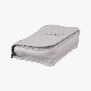 Pre-owned Yves Saint Laurent Niki Grey Leather 583108 shoulderbag | stylenewstar