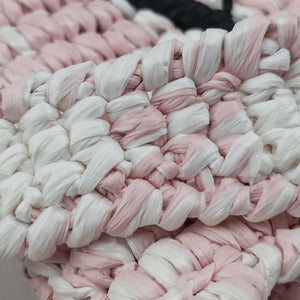 Secondhand Prada Effect Crochet Pink Raffia  shoulderbag | stylenewstar