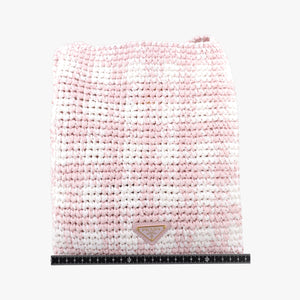 Secondhand Prada Effect Crochet Pink Raffia  shoulderbag | stylenewstar