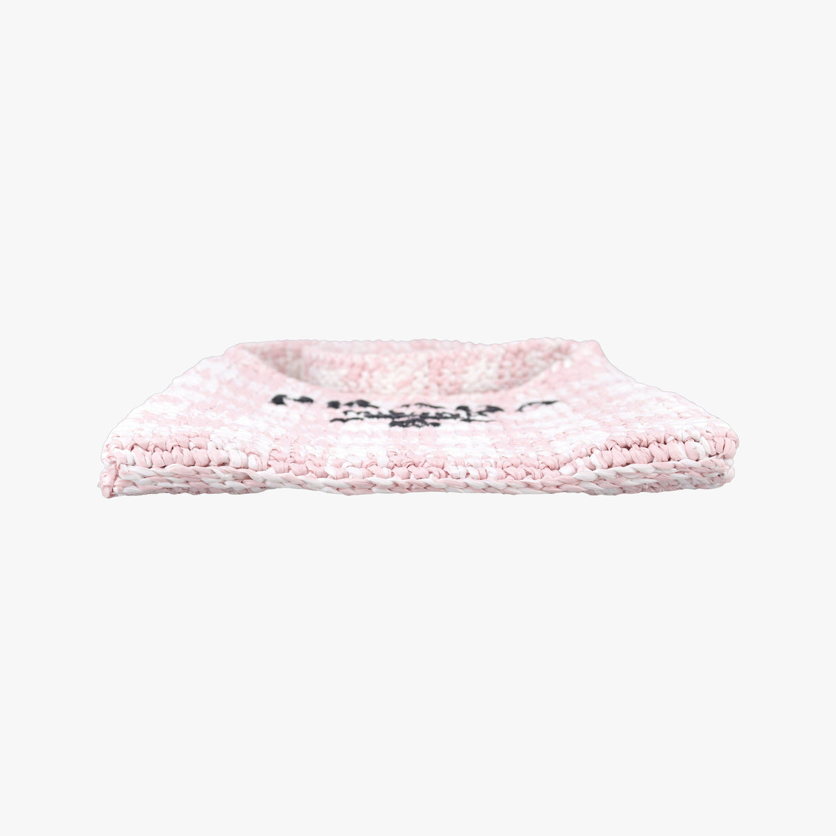 Secondhand Prada Effect Crochet Pink Raffia  shoulderbag | stylenewstar