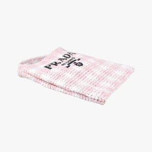Secondhand Prada Effect Crochet Pink Raffia  shoulderbag | stylenewstar