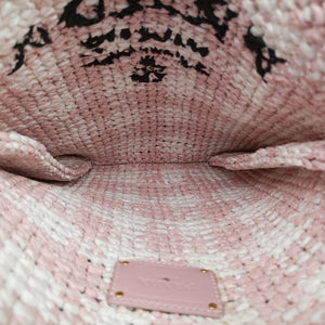 Secondhand Prada Effect Crochet Pink Raffia  shoulderbag | stylenewstar