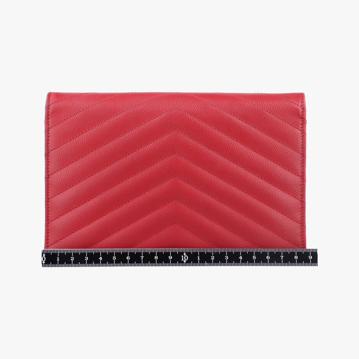 Vintage Yves Saint Laurent MONOGRAM Red Caviar Skin 393953 shoulderbag | stylenewstar