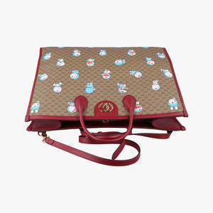 Pre-owned Gucci Fujiko-Pro Doraemon Micro GG Supreme Beige × Red PVC coated canvas 653952 shoulderbag | stylenewstar