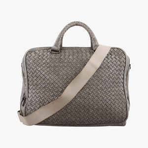 Pre-owned Bottega Veneta Intrecciato Grey lambskin  shoulderbag | stylenewstar
