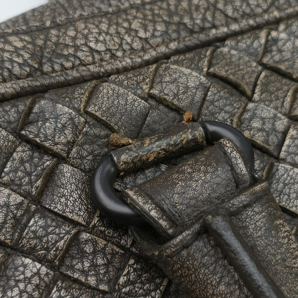 Pre-owned Bottega Veneta Intrecciato Grey lambskin  shoulderbag | stylenewstar