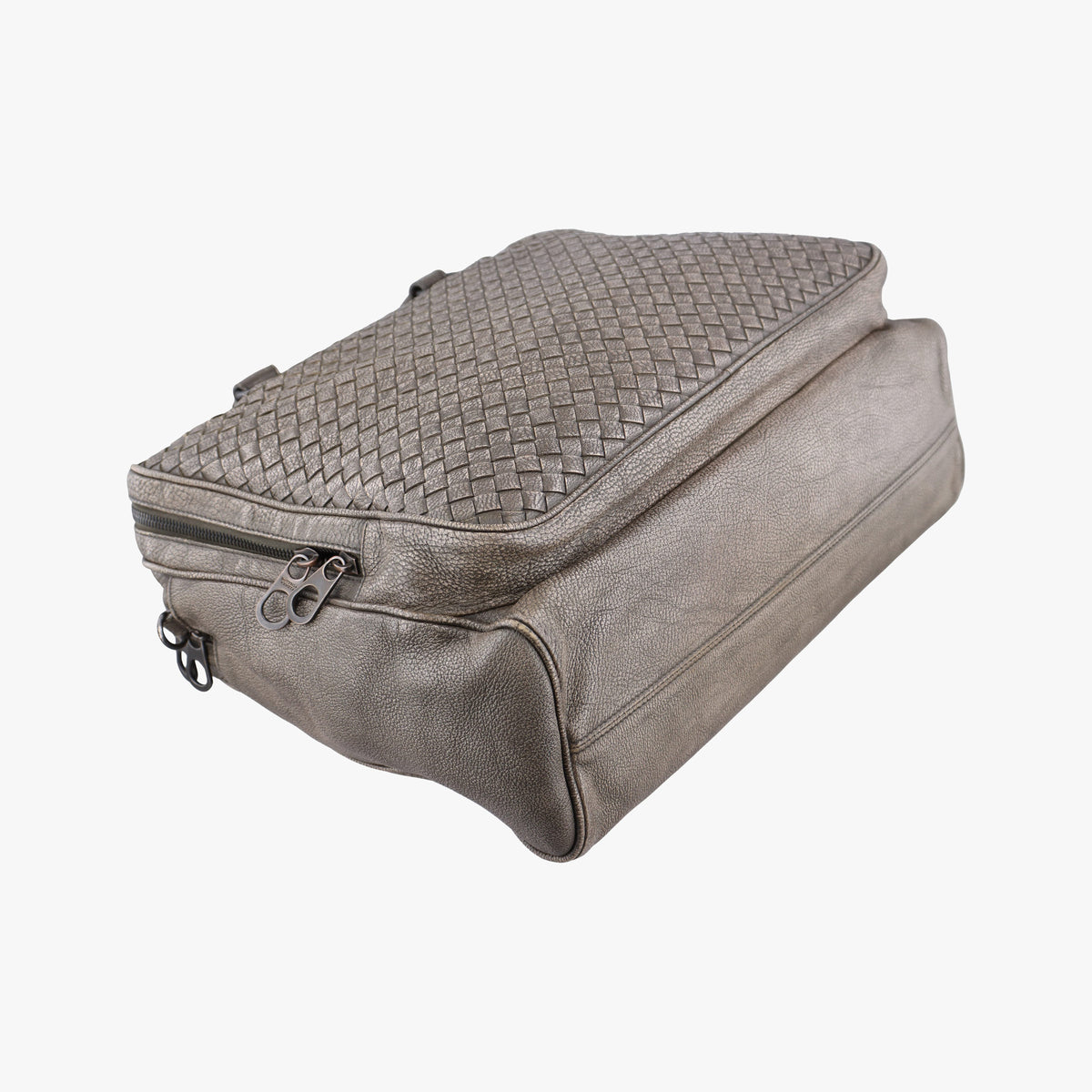 Pre-owned Bottega Veneta Intrecciato Grey lambskin  shoulderbag | stylenewstar
