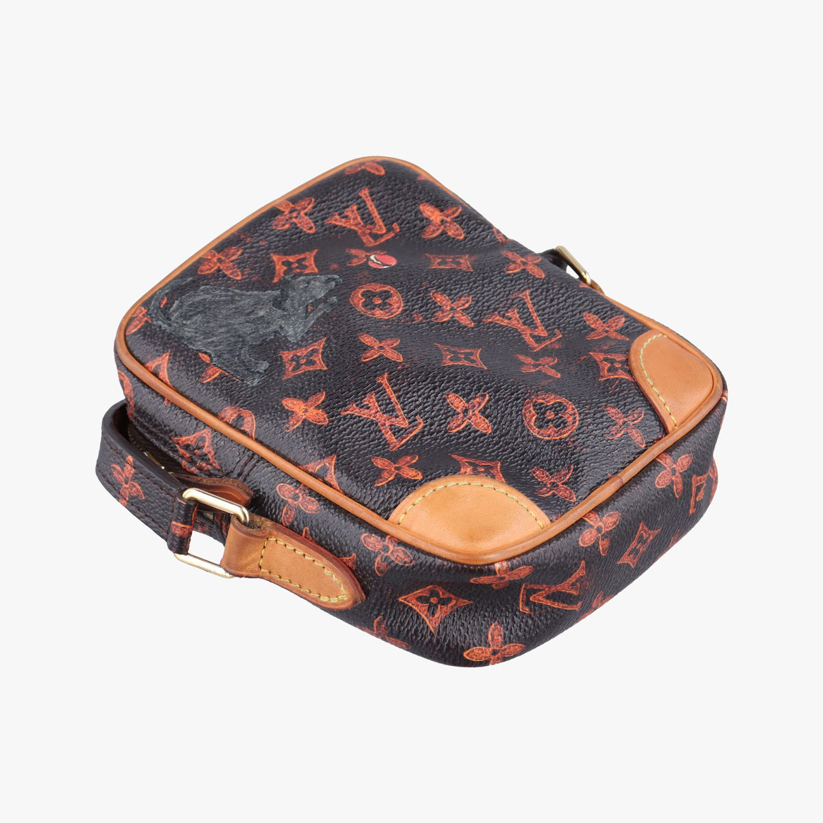 Pre-owned Louis Vuitton Panam Brown Monogram Catogram M44399 shoulderbag | stylenewstar