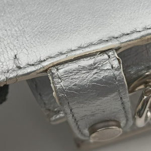 Pre-owned Christian Dior Diorever Silver Leather  shoulderbag | stylenewstar