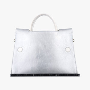 Pre-owned Christian Dior Diorever Silver Leather  shoulderbag | stylenewstar