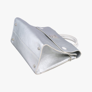 Pre-owned Christian Dior Diorever Silver Leather  shoulderbag | stylenewstar