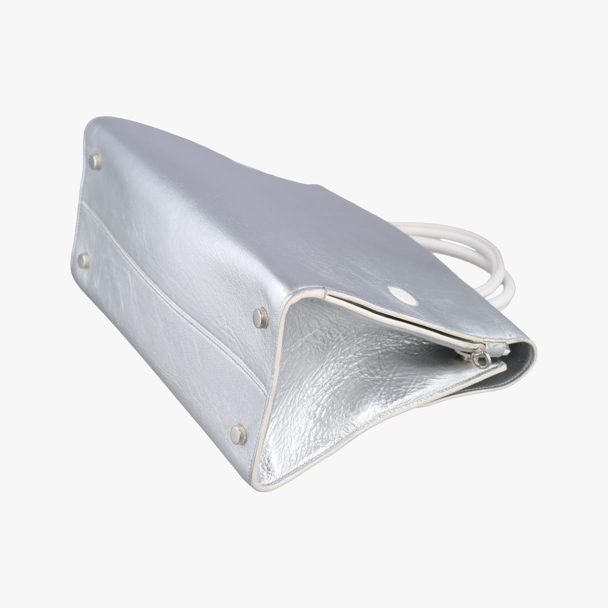 Pre-owned Christian Dior Diorever Silver Leather  shoulderbag | stylenewstar