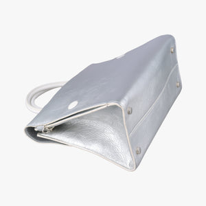 Pre-owned Christian Dior Diorever Silver Leather  shoulderbag | stylenewstar