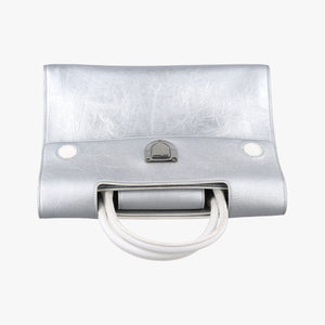 Pre-owned Christian Dior Diorever Silver Leather  shoulderbag | stylenewstar