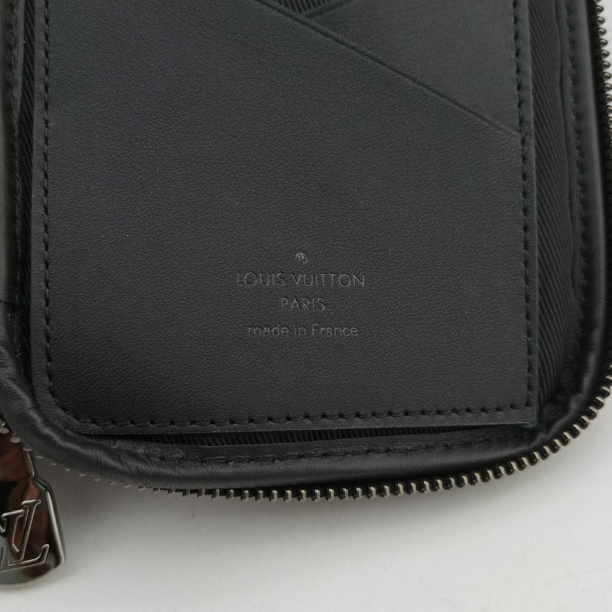 Vintage Louis Vuitton Double Phone Pouch GRIS x BLACK Monogram Eclipse Reverse M69534 crossbodybag | stylenewstar