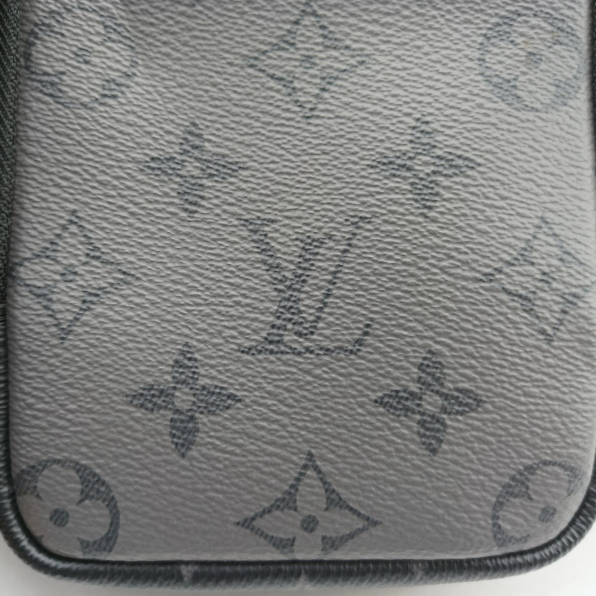 Vintage Louis Vuitton Double Phone Pouch GRIS x BLACK Monogram Eclipse Reverse M69534 crossbodybag | stylenewstar