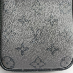 Vintage Louis Vuitton Double Phone Pouch GRIS x BLACK Monogram Eclipse Reverse M69534 crossbodybag | stylenewstar