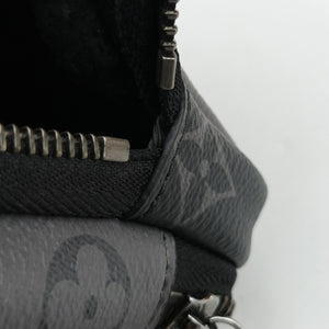 Vintage Louis Vuitton Double Phone Pouch GRIS x BLACK Monogram Eclipse Reverse M69534 crossbodybag | stylenewstar
