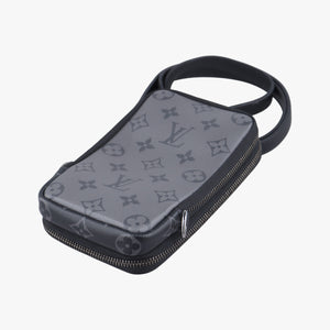 Vintage Louis Vuitton Double Phone Pouch GRIS x BLACK Monogram Eclipse Reverse M69534 crossbodybag | stylenewstar